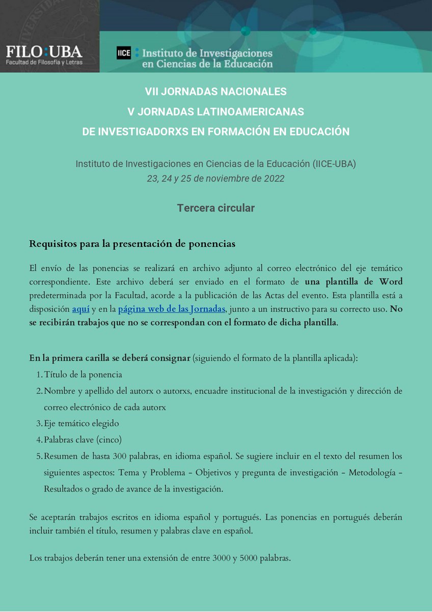 Jornadas Investigadorxs en Formación, IICE-UBA tweet media