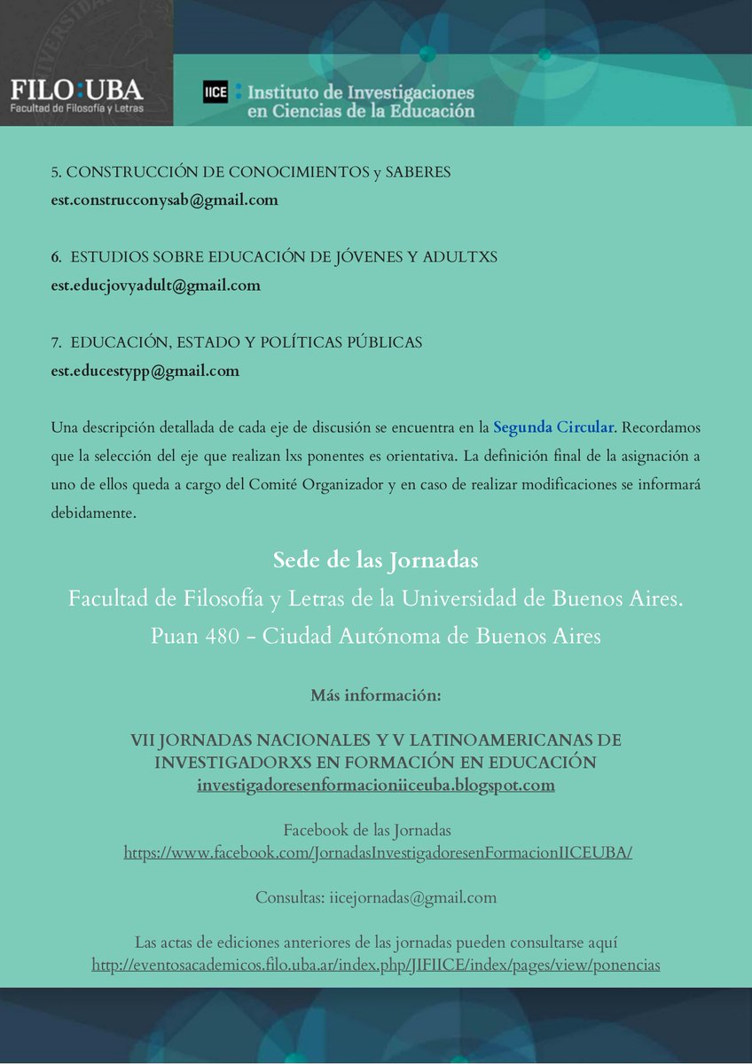 Jornadas Investigadorxs en Formación, IICE-UBA tweet media