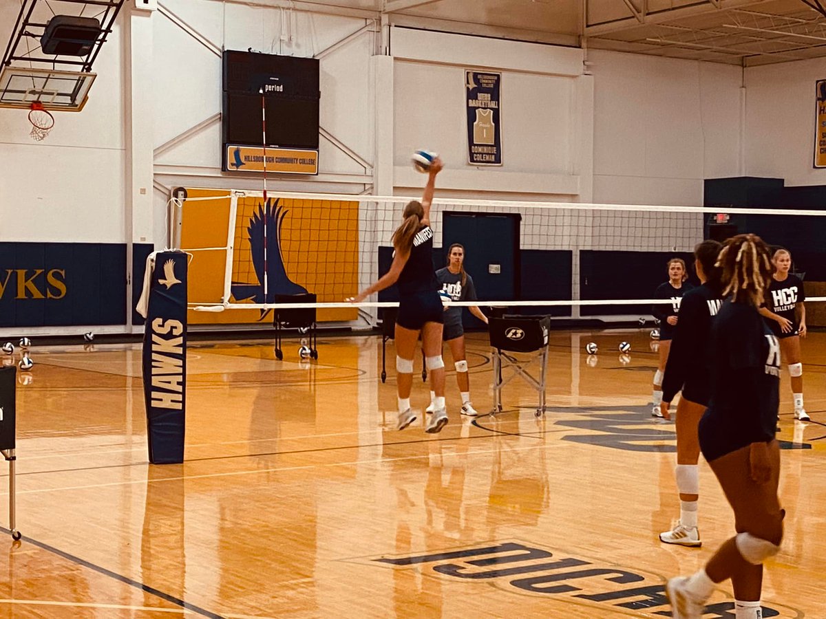 Working hard in the gym….Season is around the corner and we are fired up! Go Hawks!🏐