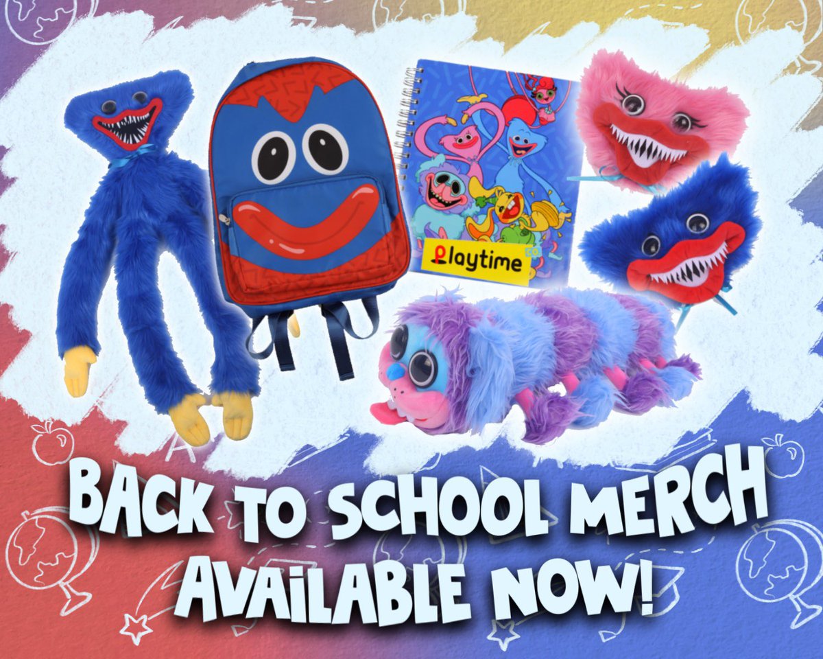 Cursed_Merch's tweet image. Poppy Playtime Back to School merchandise