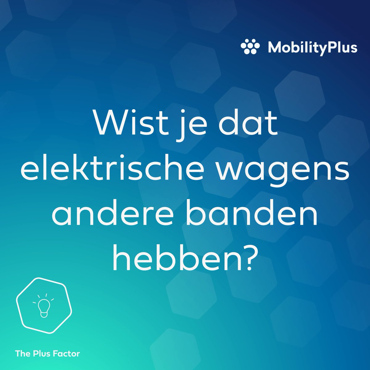 mobilityplusBE's tweet photo. Elektrische wagens verschillen op heel wat vlakken van klassieke voertuigen, maar wist je al dat ze ook andere banden hebben? Door de zware batterijen moeten ze namelijk meer gewicht dragen. Daarnaast is ook het zwaartepunt van EV’s anders en maken ze minder geluid. https://t.co/Vw2QzC6uaQ