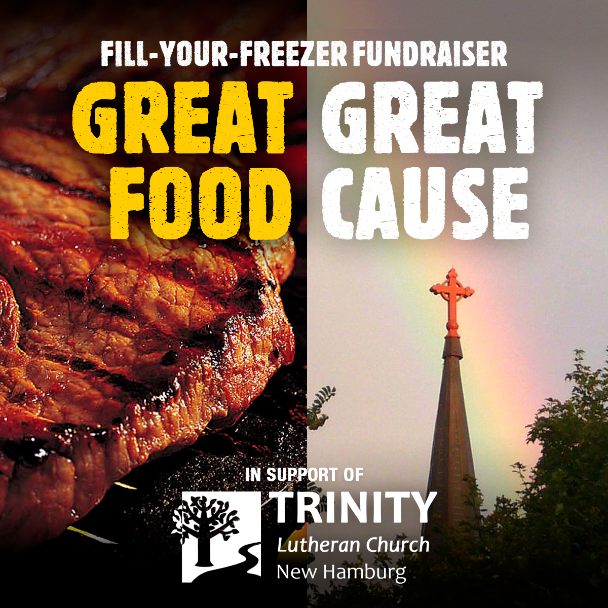 Now available online – Fill-your-Freezer fundraiser sale in support
of Trinity Lutheran Church's major capital expenditures!🚚💖⛪

Visit telc.fundhero.ca and order online before Mon. August 29, at 1:00pm. Pick up at Trinity on Wed. August 31, 4:00 to 6:00pm.