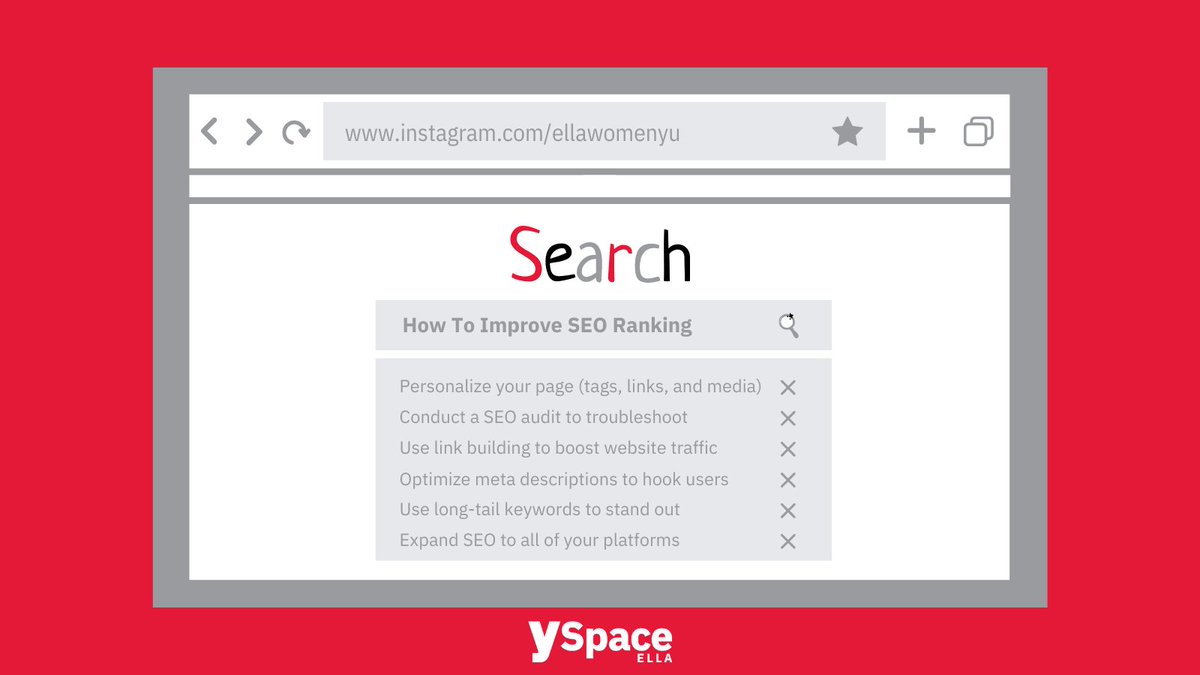 Improving your search engine optimization, or SEO, is the best way to generate organic exposure for your business. It’s important to make sure your company stands out from others.

RT with your best tip for optimizing SEO!

#BusinessTips #WomenInBusiness