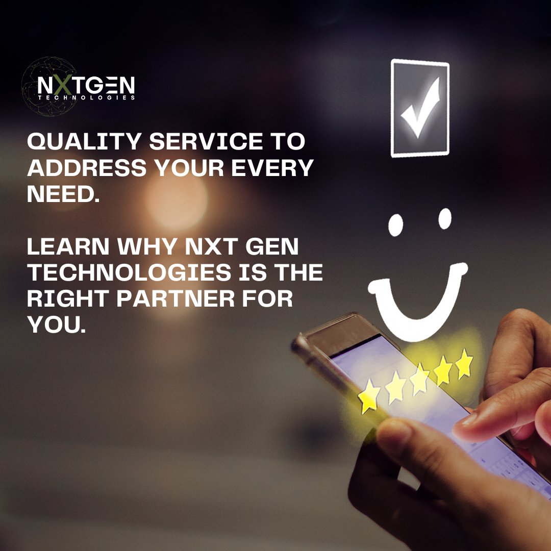 NXTGEN_TECH's tweet image. Secure networks, best-in-class services, and customer service make up our core values. Our team is here for you and your business 24 hours a day, 7 days a week. Contact us today to learn more about our services at: 305.602.0707 

#nxtgentech #nxtgentechnologies #itsolutions #it