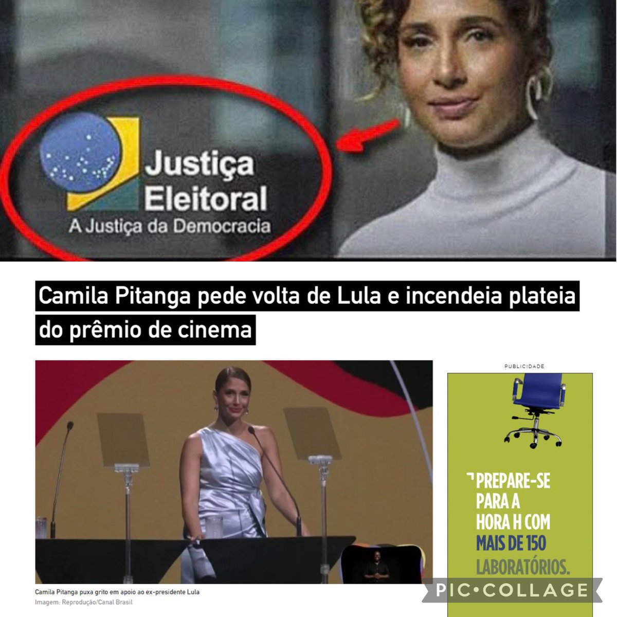 DaniMYGonzalez's tweet photo. A garota propaganda da justiça eleitoral no Brasil pediu, ontem, faltando menos de 2 meses para o 1T, votos p/ um dos postulantes. Há quem ainda acredite em eleições justas? O q os signatários da cartinha pela democracia diriam se a garota propaganda pedisse votos p/ Bolsonaro? https://t.co/1O7ZGij87f