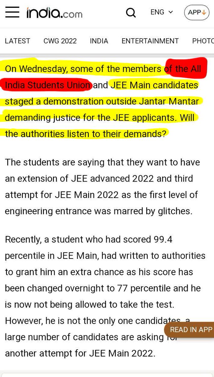 Official_AISU's tweet photo. students of 2022 batch are the most suffered. Firstly, due to CBSE new pattern exams &amp; now due to glitches and issues in JEE exam.

Requesting the authorities to take step in their favour so that everyone would get justice. 
#JEEMainsThirdAttemptForAll 

https://t.co/v6hEJnpY14 https://t.co/puznlBs0Kq
