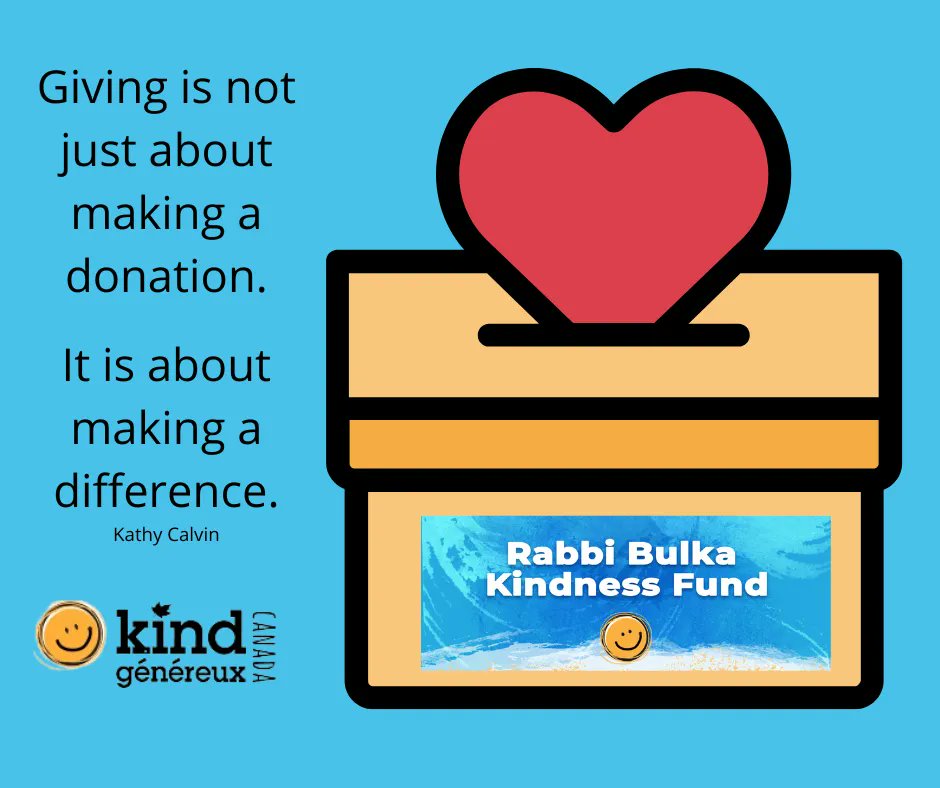 Please consider supporting the #RabbiBulkaKindnessFund and its goal of providing support to deserving organizations who do good things, for good people, in good communities. It is a fund that supports grass roots organizations that are built on #kindness. buff.ly/32zzXJU