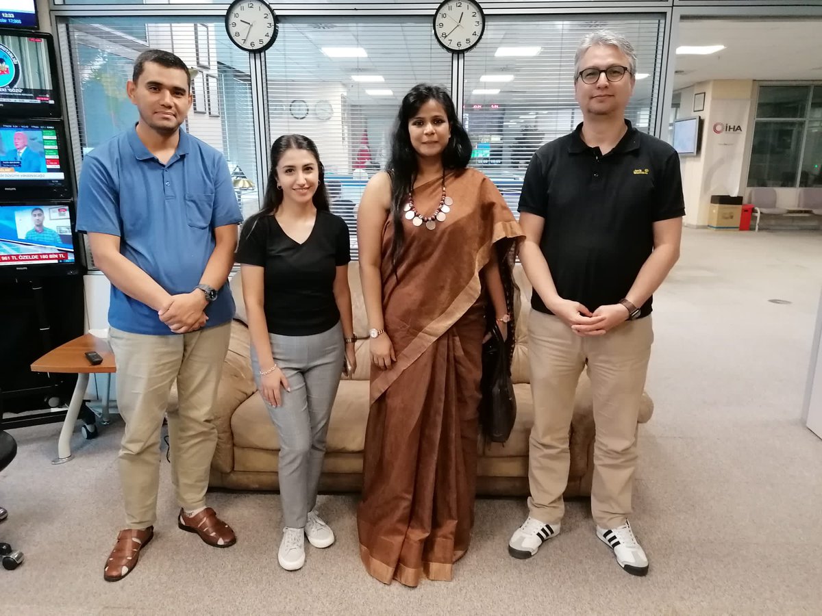 OzgurYorul's tweet photo. We had the honor of Consulate General Of India in Istanbul Sudhi Choudhary to visit IHA headquarter. @mutluyaprak @sudhic212000 @iha_tv https://t.co/EVyVEif4XI