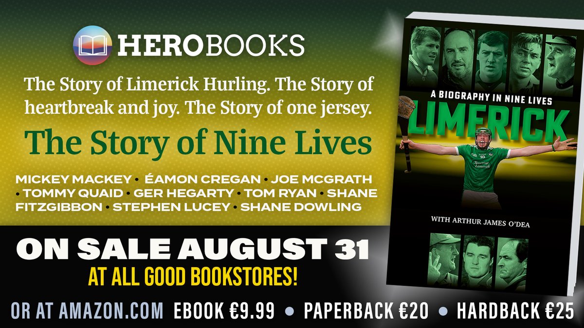 Herobooks (@herobooksd) on Twitter photo Limerick... 'A Biography in Nine Lives'...A story for all GAA fans.
<a href="/LimerickCLG/">Limerick GAA</a> <a href="/ArthurJamesOD/">Arthur James O'Dea</a> <a href="/LimerickGAAzine/">Green & White Publications</a> <a href="/ClubLmkDub/">Club Limerick Dublin</a> <a href="/LimerickGAABant/">Limerick GAA Banter</a> <a href="/ClaughaunCLG/">Claughaun GAA</a> <a href="/AhaneGAAClub/">Ahane GAA Club (CLG Átháin)</a> <a href="/Bailebrun2014/">BALLYBROWN</a> <a href="/dowlerznap/">Shane Dowling</a> <a href="/NapGAA/">Na Piarsaigh GAA</a> <a href="/FeohGaa/">Feohanagh / Castlemahon Gaa</a> <a href="/CroomGAA/">Croom GAA Club</a> <a href="/ocgaaclub/">Old Christians GAA</a> <a href="/LimkLeaderSport/">Limerick Leader Sport / Limerick Live Sport</a> <a href="/Live95Limerick/">Live 95</a> <a href="/offtheball/">Off The Ball</a> Limerick... 'A Biography in Nine Lives'...A story for all GAA fans.
<a href="/LimerickCLG/">Limerick GAA</a> <a href="/ArthurJamesOD/">Arthur James O'Dea</a> <a href="/LimerickGAAzine/">Green & White Publications</a> <a href="/ClubLmkDub/">Club Limerick Dublin</a> <a href="/LimerickGAABant/">Limerick GAA Banter</a> <a href="/ClaughaunCLG/">Claughaun GAA</a> <a href="/AhaneGAAClub/">Ahane GAA Club (CLG Átháin)</a> <a href="/Bailebrun2014/">BALLYBROWN</a> <a href="/dowlerznap/">Shane Dowling</a> <a href="/NapGAA/">Na Piarsaigh GAA</a> <a href="/FeohGaa/">Feohanagh / Castlemahon Gaa</a> <a href="/CroomGAA/">Croom GAA Club</a> <a href="/ocgaaclub/">Old Christians GAA</a> <a href="/LimkLeaderSport/">Limerick Leader Sport / Limerick Live Sport</a> <a href="/Live95Limerick/">Live 95</a> <a href="/offtheball/">Off The Ball</a>
