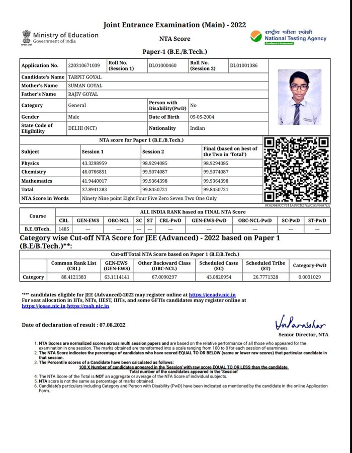 This type of scam by nta
@DG_NTA 
#JEEMainsThirdAttemptForAll 
#JEEStudentsWantJustice 
#JEEMain2022 
#JEEMains2022ExtraAttempt 
#JEEMains2022ExtraAttemptforall 
@EduMinOfIndia 
@PMOIndia 
@AmitShah