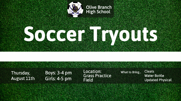 OB_Soccer0's tweet photo. 🚨Soccer Tryouts🚨

Boys 3-4pm
Girls 4-5pm

A physical is required to tryout. 

See Coach Halbert (A7) or Coach Prince (A9) for questions. https://t.co/Jz2BwgSeuM