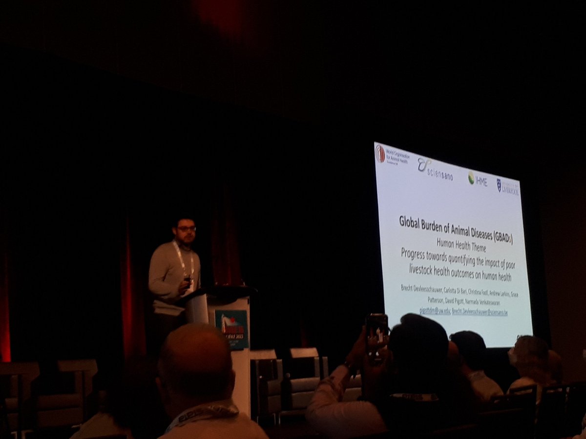 brechtdv's tweet photo. In the #isvee2022 special session on @GBADsGlobal, @davidmpigott @IHME_UW presents the work done within the human health theme over the past year https://t.co/G2lUXW4GRn