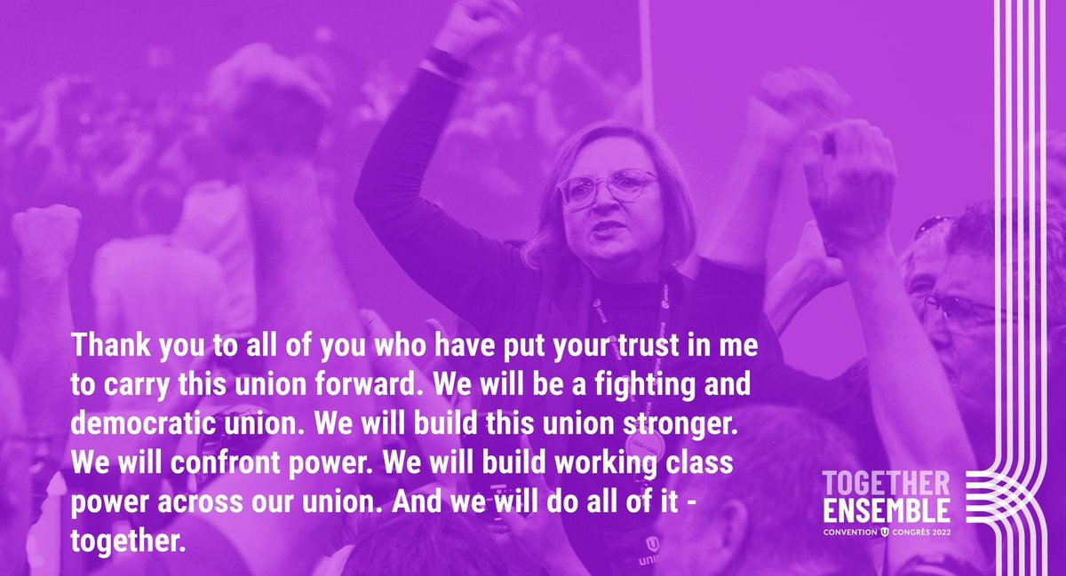 79mpresident's tweet photo. Congratulations @Lanampayne on your election as our new @UniforTheUnion president! We. Are. UNIFOR! #UniforTogether https://t.co/PkNJRwsAca