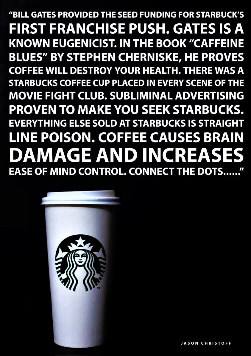 Annabelle_Zeta's tweet photo. EVERYTHING THE MEDIA SHOWS US (BE IT IN A POSITIVE OR A NEGATIVE LIGHT) IS DONE TO BRAINWASH & MANIPULATE US. WITH THAT IN MIND, WHAT ADDICTIVE DRUG IS SHOWN IN EVERY MOVIE & TV SHOW MORE OFTEN THAN ANYTHING ELSE⁉️
☕️☣️🧠☠️= 🧟
#CoffeeIsPosion #CaffeineIsPoison https://t.co/XmQJQn6QuP