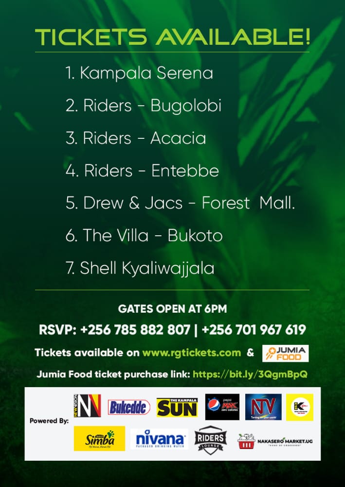 Legendsaliveug's tweet photo. Tickets on sale. Check out these points near you. 
#LegendsAliveUG, #MoniqueSekaUG, #RgConsultUg #MariamNdagire, #kabuyessemboga, #serenahotelkampala, @bukeddeonline @newvisionwire ,@933kfm , @ntvuganda , @JumiaUG , @simbaradio , @cbsfmradio , @RadioOne https://t.co/szVYiN3Jjk https://t.co/vAv7oBW4F2