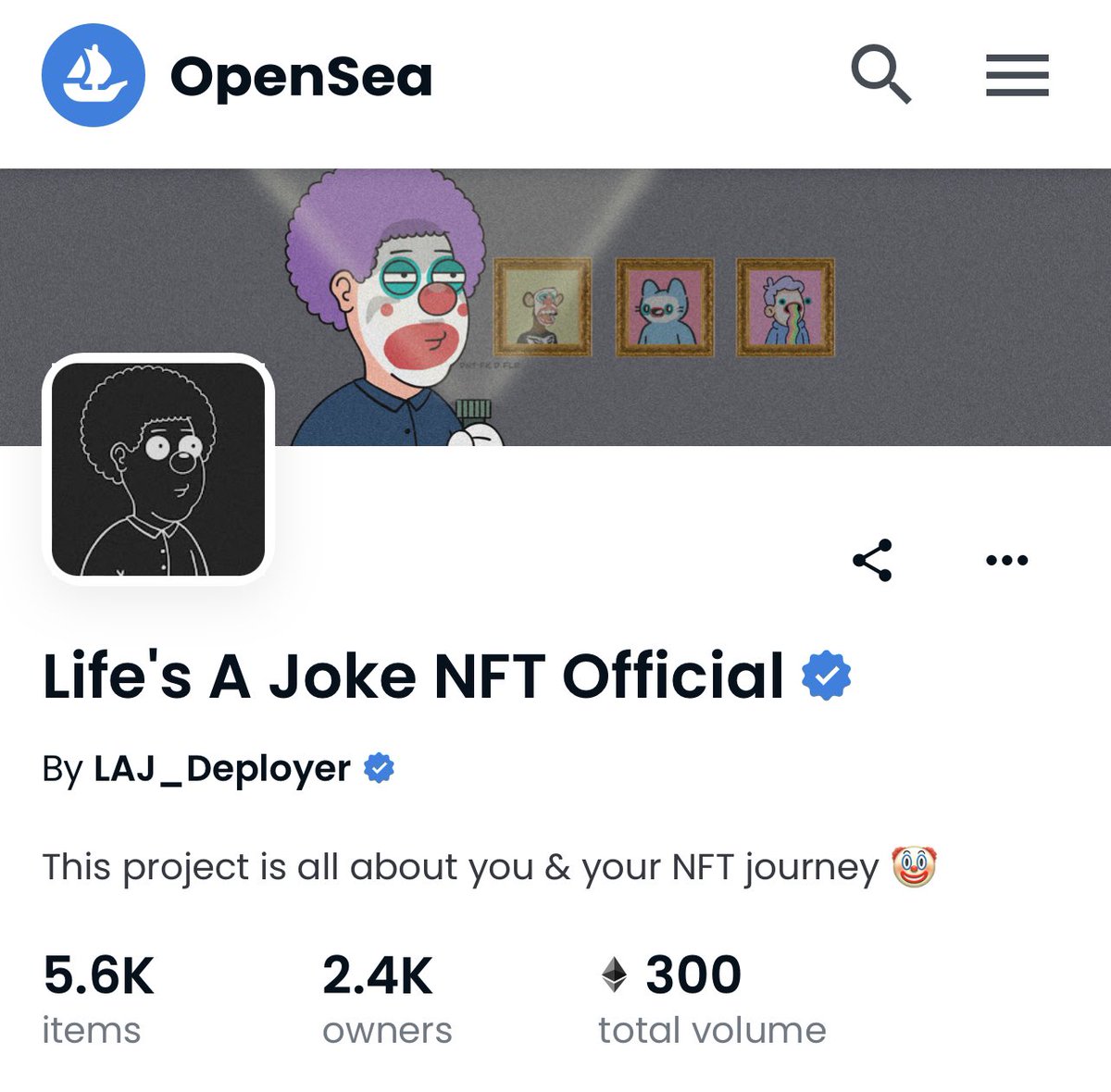 🤡🤡🤡 
300 eth volume traded!
(100 eth per clown)

To celebrate,

🏆 1 NFT Airdrop

Interact with this post, follow &amp; RT.

#LifesAJoke