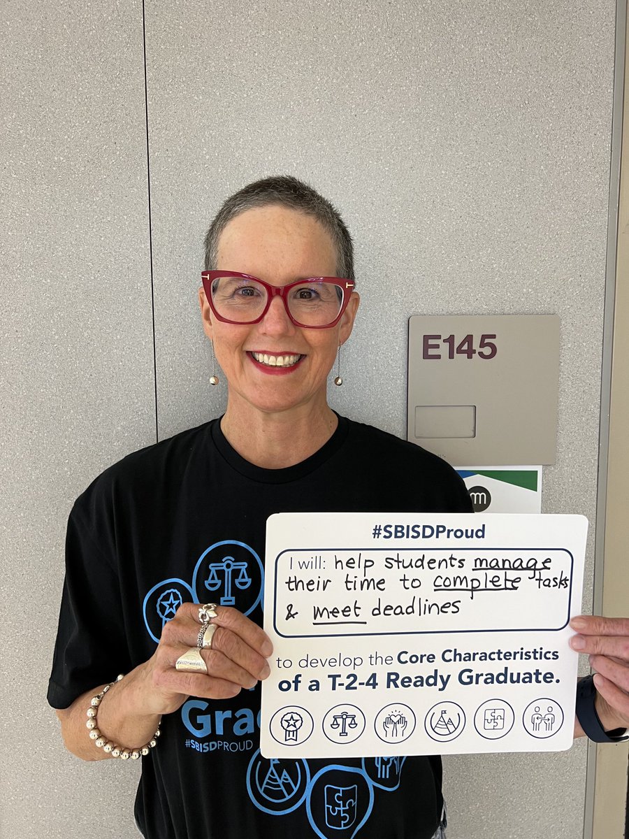 Ready to go! Can’t wait to help my ⁦<a href="/cte_sbisd/">CTE_SBISD</a>⁩ <a href="/WAISSBISD/">Westchester Academy</a>⁩ student build their Core Characteristics of a T-2-4 Graduate!!
#SBISDProud