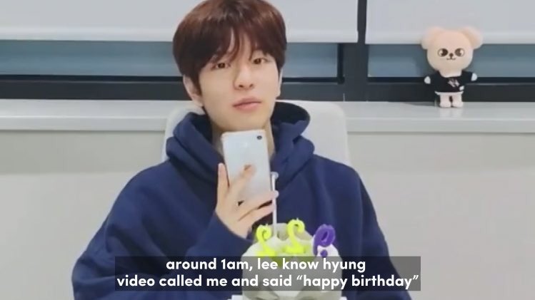 eternallino's tweet photo. leeknow always being the first to wish the members happy birthday my cute tsundere https://t.co/qhV3SyWgvY