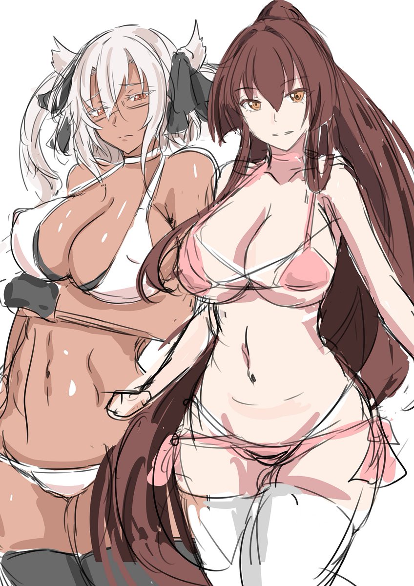 こっちも控えてるので水着三昧!(たぶん他にも描く) 