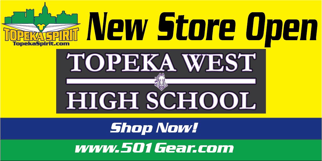 Your Topeka West Store is open for print on demand through the school year.
Like, share and follow 501Gear on Facebook to keep up to date on new stores and products.
501gear.com