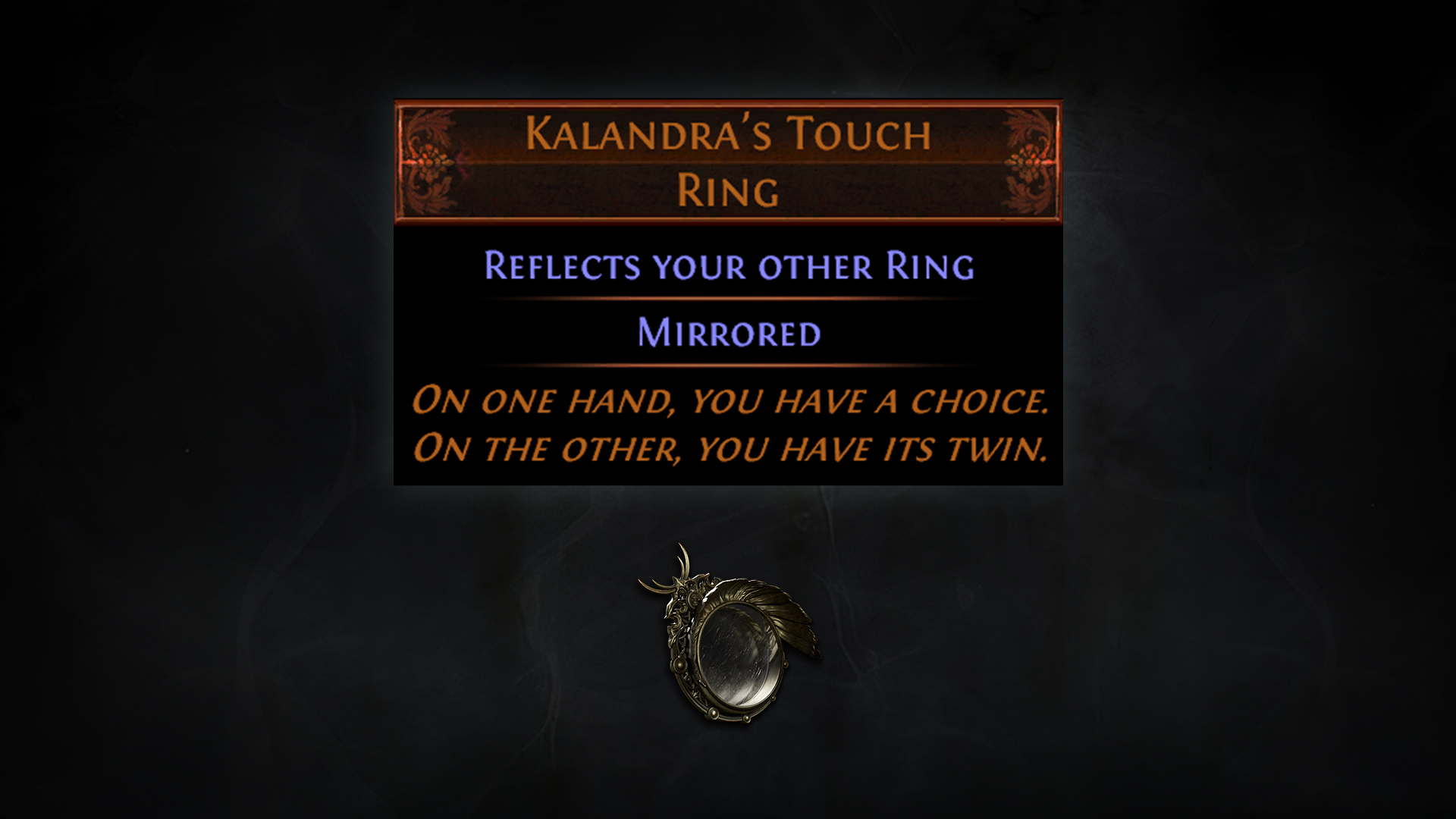 Bourgondië vrijdag Sanctie Path of Exile on Twitter: "If you're very lucky, you might find a special league-exclusive Unique ring at the Lake. Kalandra's Touch mirrors the effect of your other ring. https://t.co/bvo1bB90TS" / X Bourgondië vrijdag Sanctie Path of Exile on Twitter: "If you're very lucky, you might find a special league-exclusive Unique ring at the Lake. Kalandra's Touch mirrors the effect of your other ring. https://t.co/bvo1bB90TS" / X
