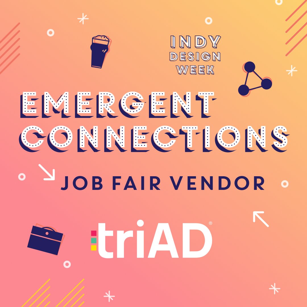 IndyDesignWeek's tweet image. We&apos;re so excited that @salesforce @wwwsepcom @TriadCtv and @kroger will all joining us at our opening night job fair, hosted at @unioncampusindy 

This event is free, but and #IDW ticket will give you access to free refreshments!

Get you tickets here bit.ly/3B40qyx