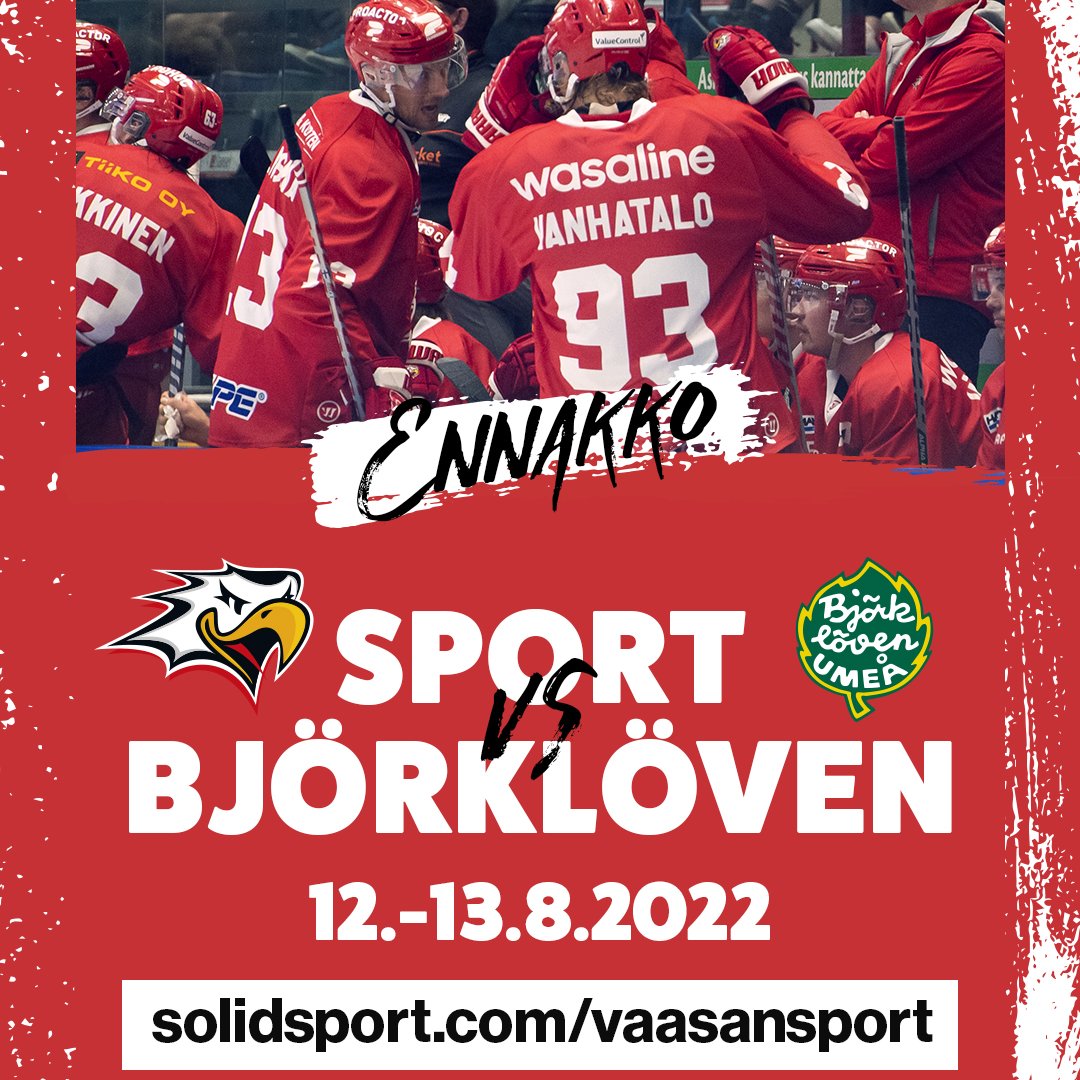 SolidSport Finland (@solidsport_fin) on Twitter photo Liigajoukkue <a href="/VaasanSport/">Vaasan Sport</a> vastaan Hockeyallsvenskan-joukkue <a href="/Bjorkloven/">Björklöven</a> jännittävässä preseason-ottelussa
Katso ottelu suorana Vaasan Sportin Solidsport-kanavalta! 🔥🏒
📺🔗: ow.ly/8M3Z50Kic2k Liigajoukkue <a href="/VaasanSport/">Vaasan Sport</a> vastaan Hockeyallsvenskan-joukkue <a href="/Bjorkloven/">Björklöven</a> jännittävässä preseason-ottelussa
Katso ottelu suorana Vaasan Sportin Solidsport-kanavalta! 🔥🏒
📺🔗: ow.ly/8M3Z50Kic2k