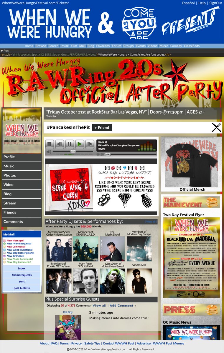 cdonathon's tweet image. come kick it and throw your fist in the air at the after partys where I will be guest DJing a few of my personal favorite emo and punk rock jamers as well as performing a few of my own song also well