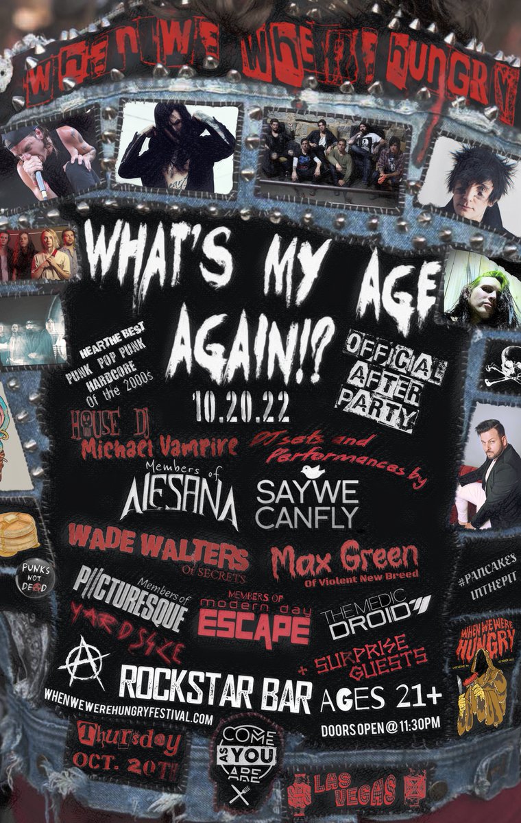 cdonathon's tweet image. come kick it and throw your fist in the air at the after partys where I will be guest DJing a few of my personal favorite emo and punk rock jamers as well as performing a few of my own song also well