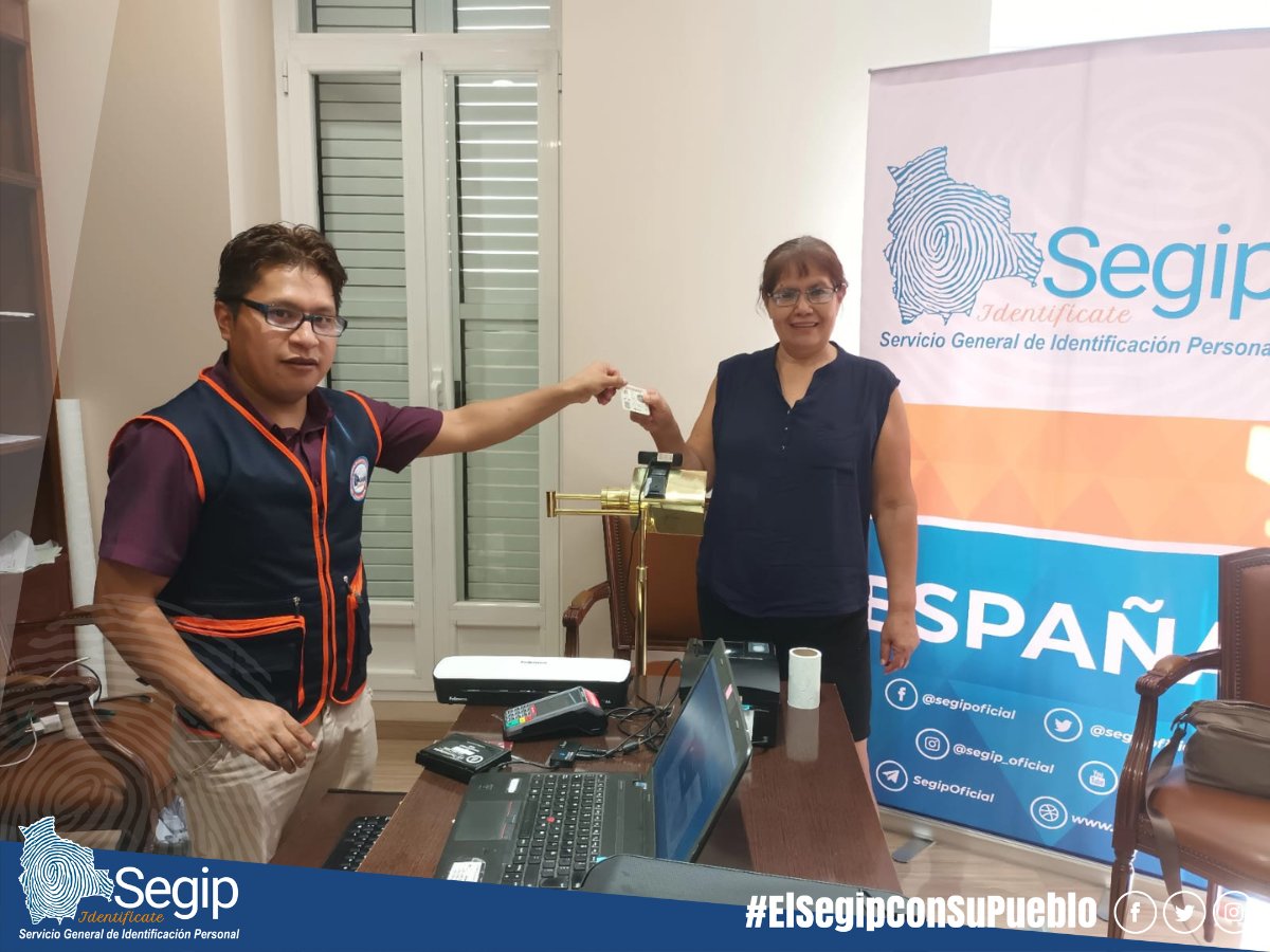 OficialSegip's tweet photo. #España | Nuestra #BrigadaConsular se encuentra emitiendo Cédulas de Identidad y Licencias para Conducir sin cita previa a nuestros compatriotas bolivianos en Valencia.
¡Los esperamos hasta mañana, de 08:30 a 14:00 en las oficinas del Consulado! https://t.co/HyP6Wx502J