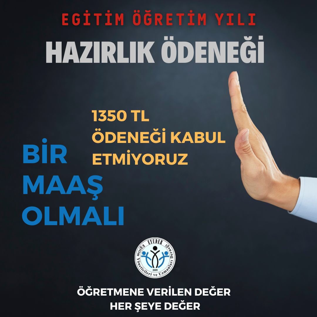 Öğretmene Verilen Değer Herşeye Değer...
Haydi bakalım, şimdi laf değil icraat zamanı.
Öğretmenlerimizin haklarının takipçisi olacağız.
 
#ogretmenlertekses 
#ogretmenlertekyurek 
<a href="/meb/">Maria Elena Boschi</a> <a href="/tcbestepe/">T.C. Cumhurbaşkanlığı</a>