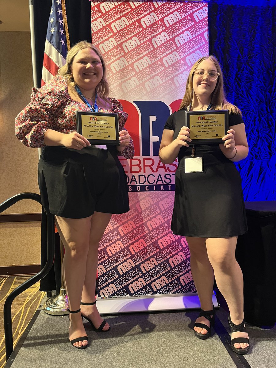 MWHSCatalyst's tweet photo. Congratulations, Katie Reynolds @katiereyn_ and Morgan Weir on winning a GOLD Award from the Nebraska Broadcasters Association’s Pinnacle Awards for Best News Story for “Amplifying Inclusion.” Talented @MWHSWildcats storytellers heading to KU to continue studying journalism. https://t.co/mk6aMDU2OS