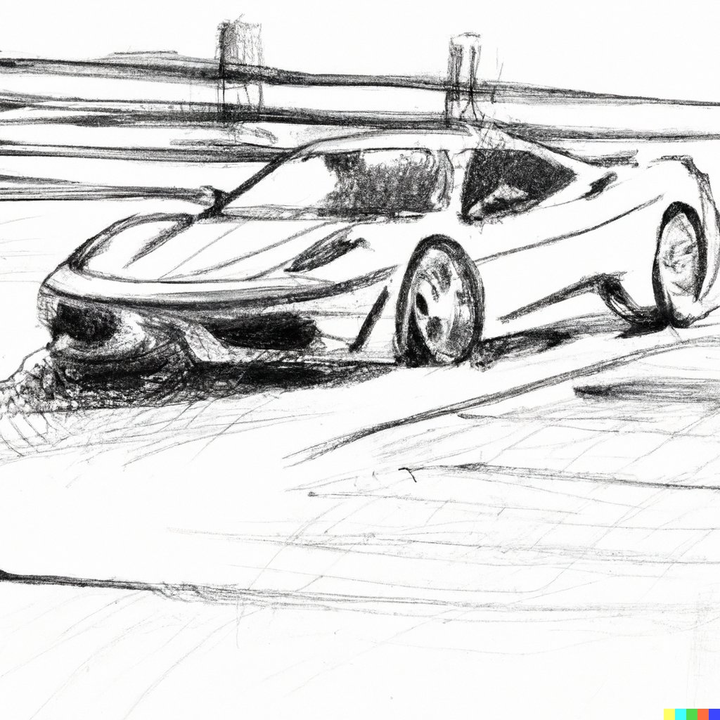 _JacobStone's tweet image. Day 12 of 50!

“A hand-drawn sketch of a Ferrari on a racetrack”

#50DayOfDallE #dalle #dalle2 #Ferrari