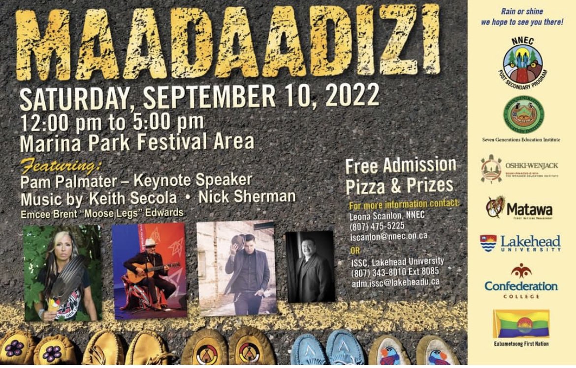 Come on down to Maadaadizi on September 10 th. <a href="/Pam_Palmater/">Pam Palmater</a> <a href="/mooselegs2/">Brent</a>