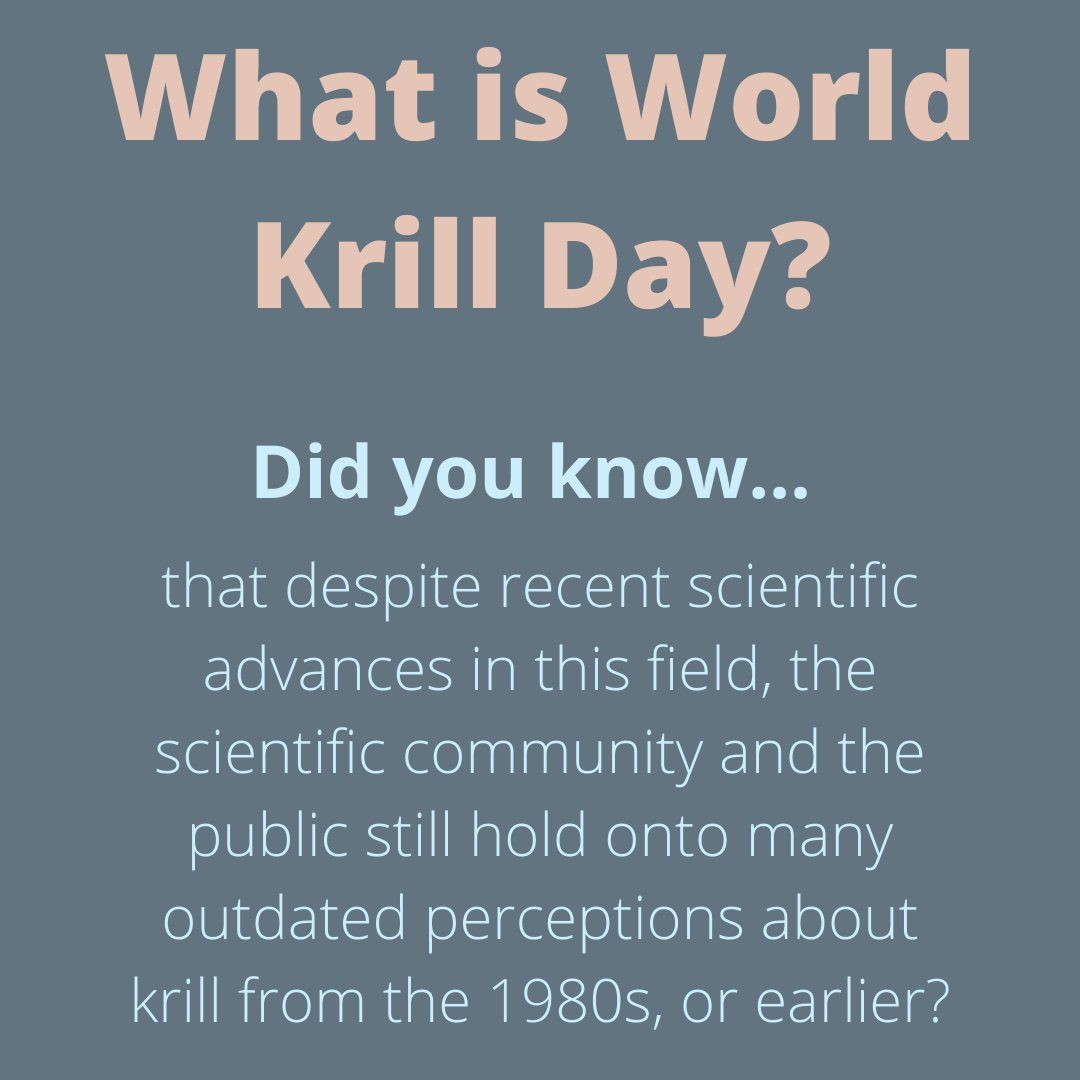 The SCAR Krill Action Group exists to change perceptions about krill and we think that #WorldKrillDay is an excellent way to accomplish our goal! #JoinTheSwarm