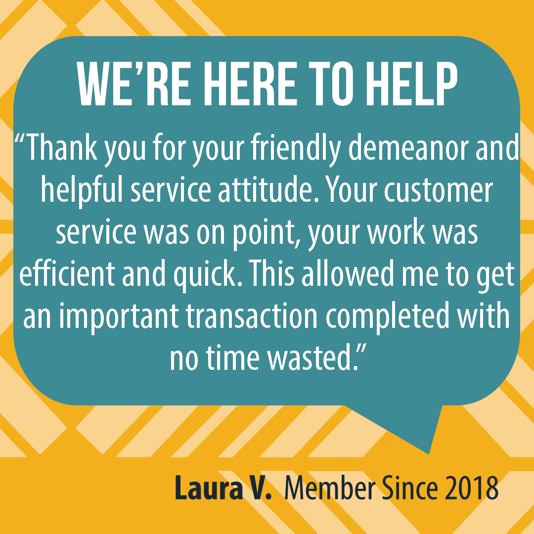 CommonWealthCCU's tweet photo. Thank you for being a valuable member, Laura! #TestimonialThursday #CWCCU #BetterBanking #CreditUnion https://t.co/NDzPklCyHe