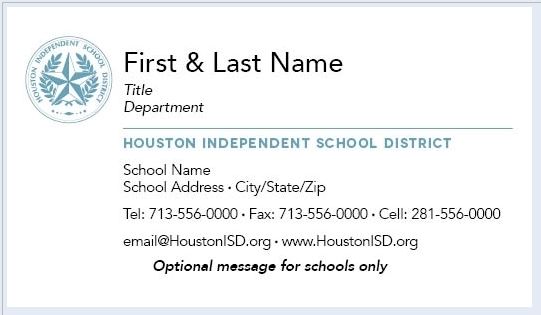Have you ordered your FREE business cards yet? Available to ALL employees, just login, enter your information, approve your layout and submit your order. We'll send 20 free cards to your campus or office! Order at printingservices.houstonisd.org or read our ASM at houstonisd.sharepoint.com/sites/myHISD/A…