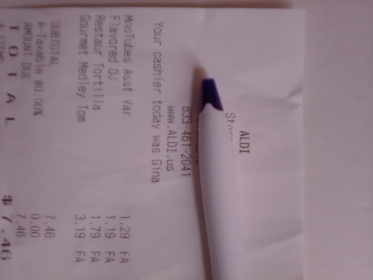 mndcats's tweet image. I bought  a pack of tomato at grocery store Aldi.  I thought it was $1.19 , according to the store sign. But I was charged $3.19.   

Can anyone tell me where $3.19 come from? 

I see $1.19 and $2.49 , crossed out,  on the store sign.   

This is a mystery ....

 🤔