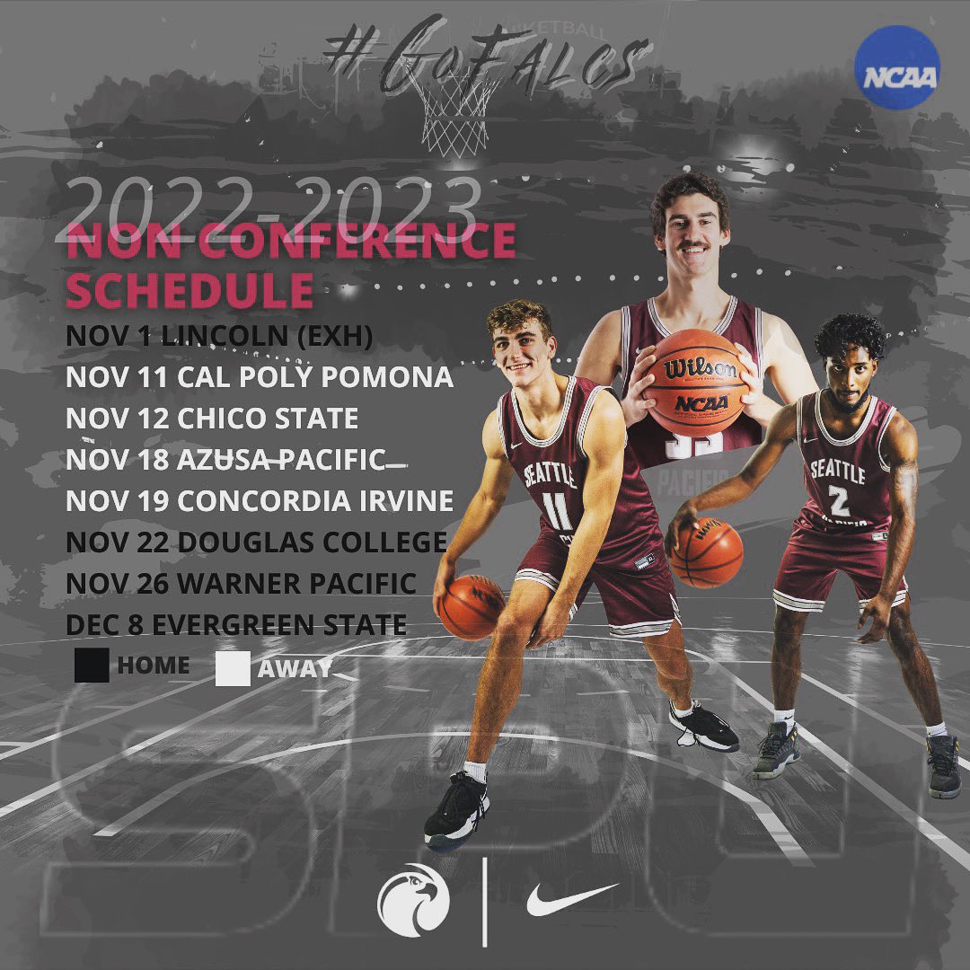 SPU_Basketball's tweet photo. About 1️⃣ Month 😎 #GoFalcs https://t.co/QvYDAbCtTH