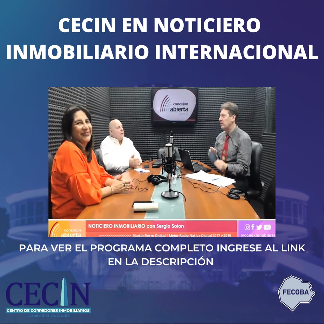 ButtafuocoPedro's tweet photo. 🎙️CECIN en Noticiero Inmobiliario Internacional. Pedro Buttafuoco (Presidente del CECIN) Y Sandra Ramírez (Prosecretaria de CECIN) en el programa conducido por Sergio Solon.
🎙️PROGRAMA COMPLETO
👇
 https://t.co/o96WRkKDG3
🔷CECIN SIEMPRE EN DEFENSA DE NUESTRA PROFESION🔷#CECIN https://t.co/sdqkIAdZwp