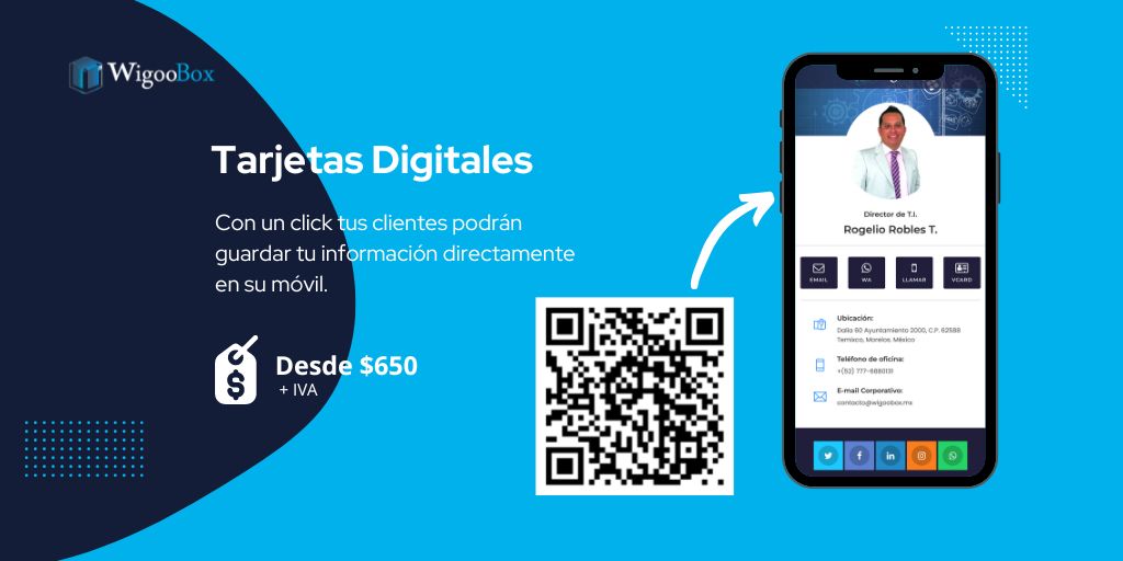 wigooboxmx's tweet photo. 🔥 Contacto con un solo click. 🔥

Diseñamos tu #TarjetaDigital con tus datos, redes sociales, llamada por #WhatsApp, móvil y correo electrónico. Con un click tus clientes podrán guardar tu información directamente en su móvil.

https://t.co/jQK1Nmiv4u

#web #qr #vcard #wigoobox https://t.co/kKH9rNOLKz