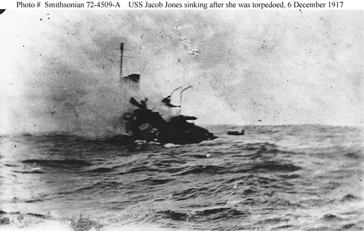 CavasShips's tweet photo. Shipwreck finder Steve Mortimer announced today 11 Aug that members of the British Darkstar diving team have located the wreck of #destroyer USS JACOB JONES DD64, sunk by German U-boat off the Scilly Islds on 6 Dec 1917... https://t.co/v38lCw5oMQ https://t.co/wYzRZZjY5g