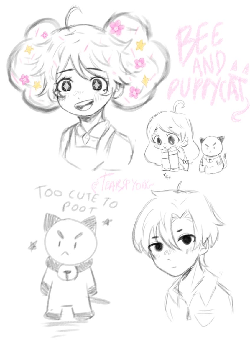 Bee and puppycat doodles! 