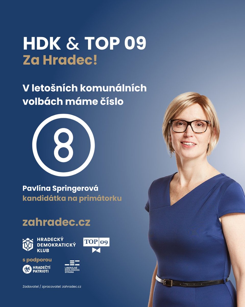 V letošních komunálních volbách nám bylo vylosováno číslo 8️⃣. Věřím, že s programem, který najdete na našem webu zahradec.cz uspějeme, počet zastupitelů navýšíme a podaří se nám postavit silné vedení města, které bude táhnout za jeden provaz✌️