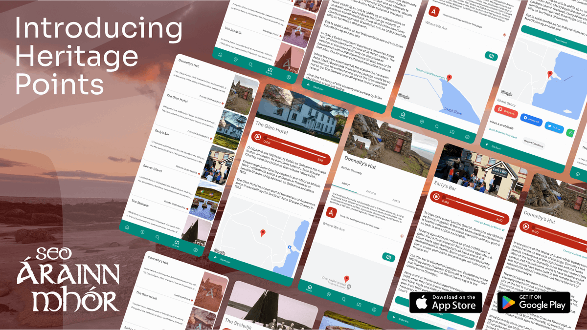 To coincide with #HeritageDay we're very excited to share the first big update to Seo Árainn Mhór. We've added heritage points, with stories told by the people of Arranmore. Update now to get the new stories, sit back, hit play and enjoy!
seoarainnmhor.com/blog/heritage-…
