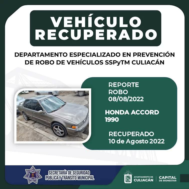 SSPyTM_Culiacan's tweet photo. #VEHÍCULOSRECUPERADOS || Estos son los vehículos recuperados del día 9 al 10 de Agosto del 2022, por Policías Preventivos del Departamento Especializado en Prevención de Robo de Vehículos de la SSPyTM.

#SSPyTM #CapitaldeBienestar #DEPROV @C4iSinaloa https://t.co/xa7HW9SCCr