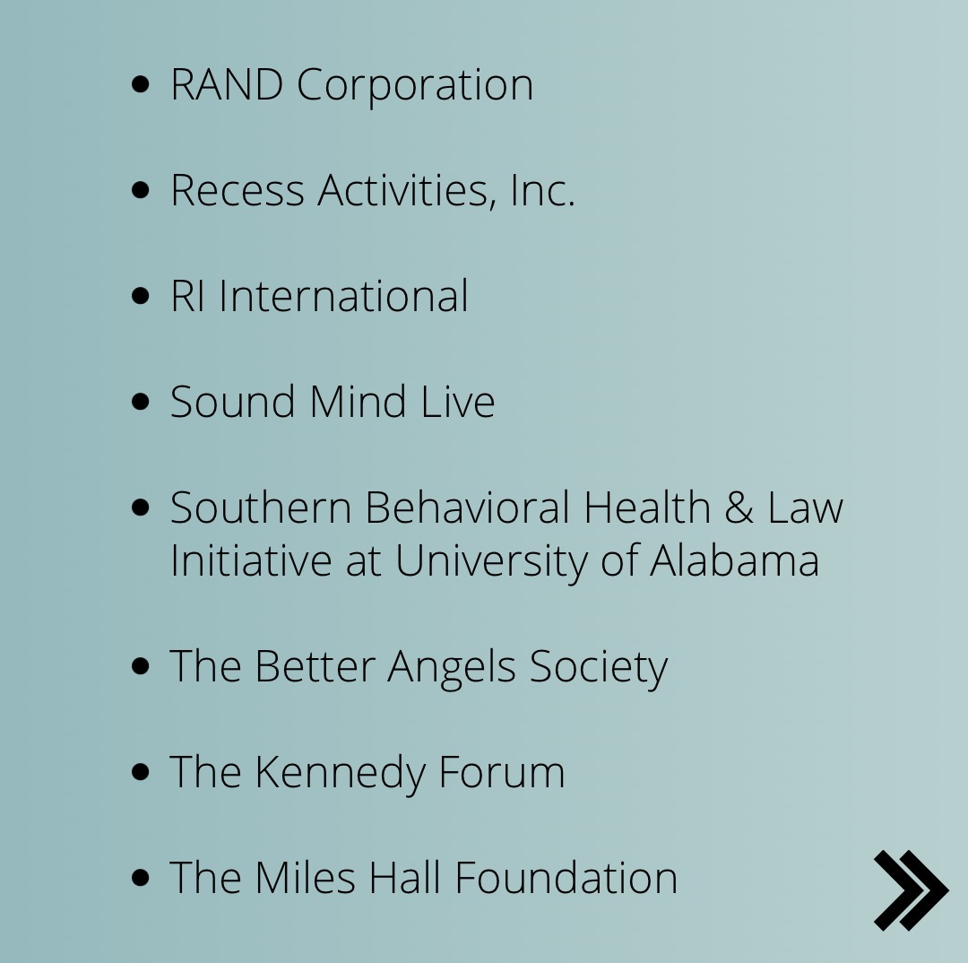SozoseiFdn's tweet photo. Each partner is working to eliminate the inappropriate use of jails and prisons for the diagnosis and treatment of mental illness by improving access to mental health care in communities across the nation. https://t.co/As2T6Dx5fz