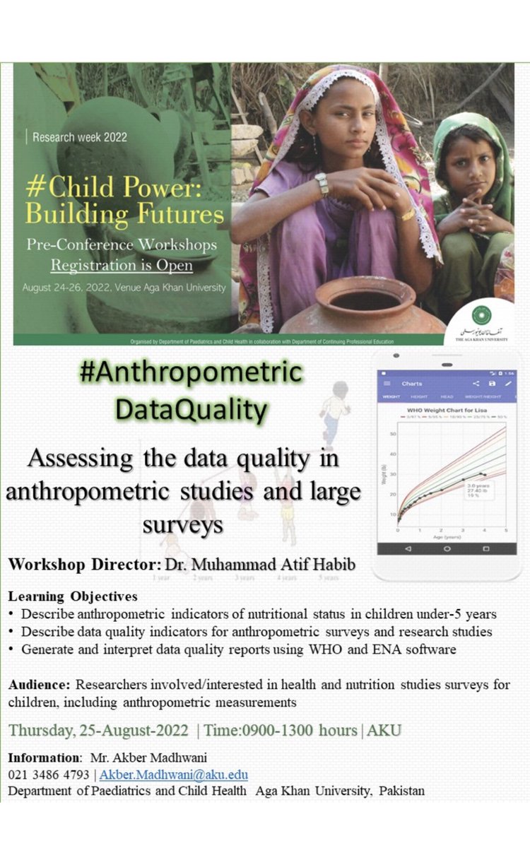 Excellent opportunity to learn about anthropometric Data Quality