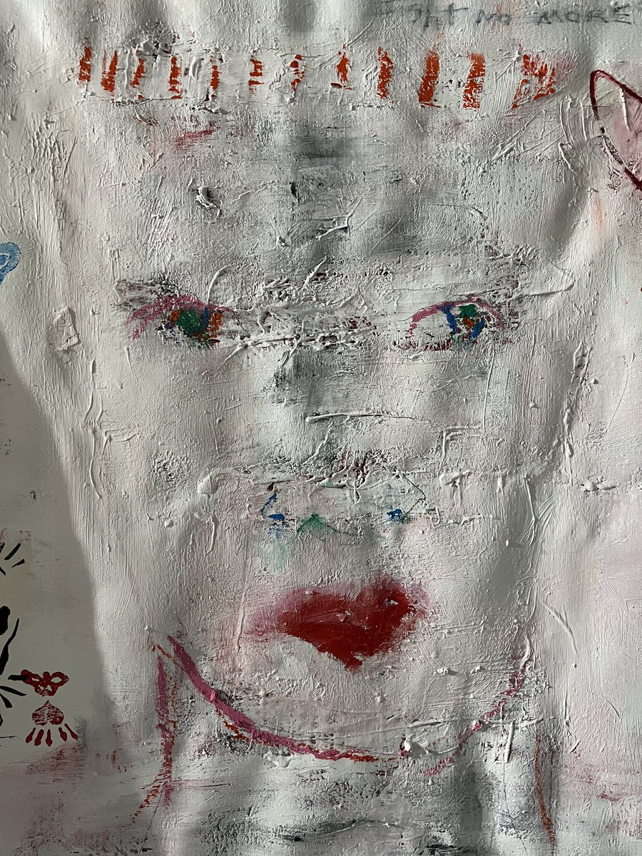 swimdeep's tweet photo. Be Your Own #Sanctuary, Oils, pigment, oil crayons, gesso, pencil, block print ink on canvas, 35x58" #tapestry #calm #artcollection #artgallery #privateartcollection #interiordesigner #michaelornstein #artecontemporanea #functionalpaintings #artcontemporainurbain #artcontemporain https://t.co/zWxbrxu1pE