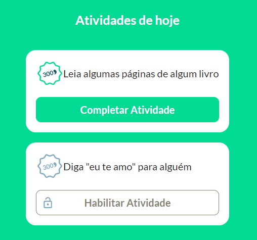 Ribonapp's tweet photo. Um app que quer o seu bem? SOMOS!

Na aba "Atividades de bem-estar" a gente sugere atividades de bem-estar (dãrd) pra vc fazer em troca de #ribons! 

Recompensa dupla! 💚
https://t.co/xBOv9hMS0E https://t.co/7tdep9XDsL